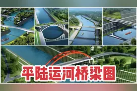 平陆运河上游桥梁改建效果图，比现在的旧桥档次提升很多