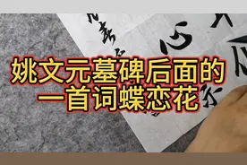 姚文元病逝后和妻子合葬，墓碑背面刻有一首词蝶恋花，是这样写的视频封面