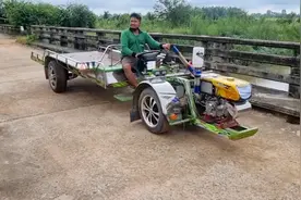 泰国牛人爆改手扶拖拉机，速度能够轻松达到100码