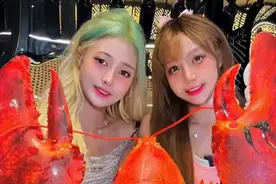 闺蜜带我进城的第二天！挑战吃35斤 巨型波士顿 龙虾王！！