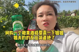 网购一个糖果酒瓶整蛊一下姐姐，姐夫的反应简直绝了……