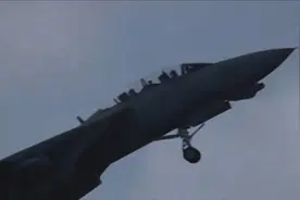 F-14雄猫战斗机表演的双殷麦曼回转