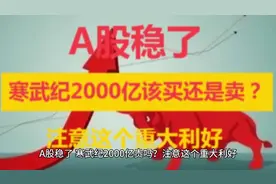 A股稳了，寒武纪2000亿该买还是卖？注意这个重大利好视频封面