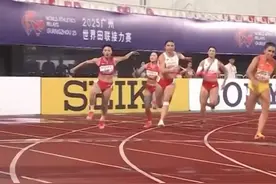 2025广州世田女子4x100接力赛，梁小静葛曼棋交接棒失误！