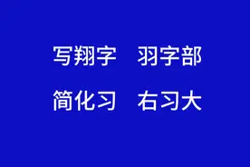 写翔字   羽字部    简化习   右习大