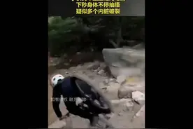 小伙骑车重重砸向地面，下秒身体不停抽搐，疑似多个内脏破裂！视频封面