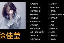 徐佳莹经典歌曲《失落沙洲》《身骑白马》等，首首好听，推荐聆听