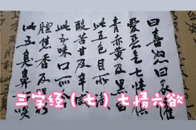 三字经（七）喜怒哀乐爱恶欲青赤黄黑白辛咸甘苦甜。。。。视频封面