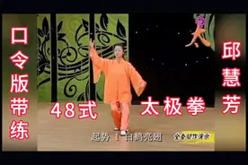 稍慢动作48式太极拳口令带练老师邱慧芳