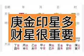 庚金，印多，偏印旺，财官很重要