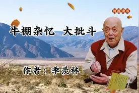 《牛棚杂忆》：大批斗，季羡林被批斗后生不如死，被难友扶回家