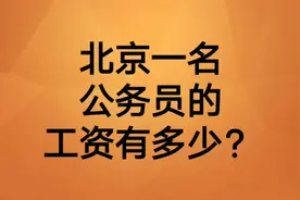 北京一名公务员的工资收入，看完你羡慕了吗？视频封面