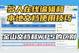 彻底讲清金山文档和WPS的区别，多人在线编辑和本地文档使用技巧视频封面