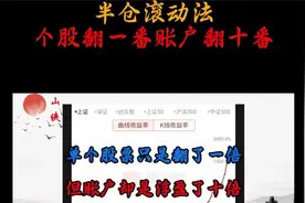 半仓滚动法，个股翻一番账户翻十番 #股民  #股票  #干货分享