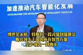 博世吴永桥：特斯拉一段式端到端算法，断代领先于国内智驾方案