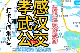 孝感到武汉的公交线路来了，全程票价才4元，没买上火车票的冲啊