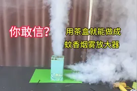 据说：用废弃的茶盒就能做成蚊香烟雾放大器，帅小伙实测视频封面