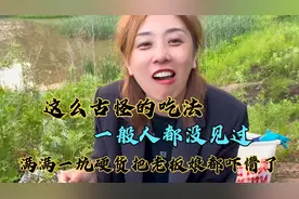 这么古怪的吃法，一般人都没见过，满满一坑硬货把老板娘都香懵了