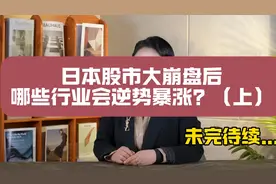 日本股市大崩盘后哪些行业会逆势暴涨视频封面