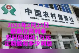2025年2月23日，最新存款利率:农村信用社1万元期能有多少利息？视频封面
