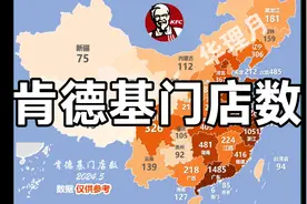 各省肯德基门店数量，你爱吃吗？视频封面