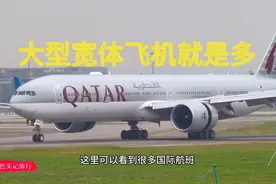 广州白云机场宽体飞机就是多，一架接一架降落，还有好多排队起飞视频封面