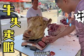 这大哥厉害了，花405买一个大牛头，看看多少钱一斤，真便宜视频封面