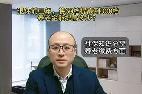 退休前三年将60档提高到300档，养老金能提高多少？视频封面