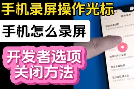 手机录屏光标圆圈怎么设置，开发者选项怎么打开关闭手机怎么录屏