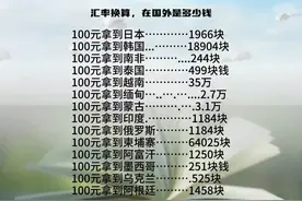 100元能兑换多少外币
#人民币 #汇率 #人民币国际化