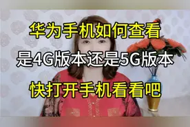 华为手机如何查看，是4G版本还是5G版本，快打开手机看看吧