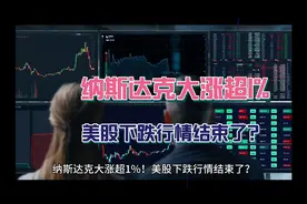 纳斯达克大涨超1%！美股这波下跌行情结束了？视频封面