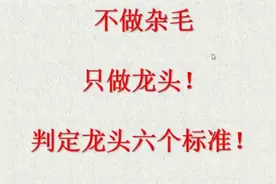 不做杂毛，只做龙头！注意这六点标准！视频封面
