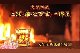 上联:雄心万丈一杯酒      七言绝句/诚邀下联！视频封面