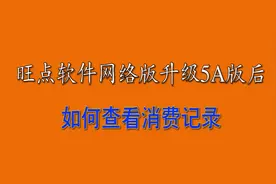 升级旺点软件5A版后，查看历史消费记录的方法视频封面
