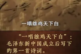 “一唱雄鸡天下白”：毛泽东新中国成立后写下的第一首诗词#党史 #建党百年 #珍贵影像 视频封面