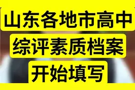 山东省高中综合素质档案开始填写