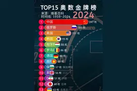 世界各国奥数金牌榜TOP15 #奥数 #数据可视化 #排行榜视频封面