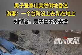 2月8日(发布) 山东泰山。男子登泰山突然倒地昏迷，游客：一个台阶没上去 趴在地上，知情者：男子已不幸去世。视频封面