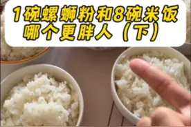 都说1碗螺蛳粉等于8碗米饭？那哪个更胖人呢？我来挑战试试#体重打卡 #亲测分享 #记录饮食 #美食测评 #一天吃什么