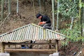 改造山泉水第三十四天，我以为今天两面可以做好结果超岀了我的预算，后面还差那么点竹子，明天继续搞 #农村生活现实记 #原创视频 #新农人计划 #天然山泉 #乡村田园生活视频封面