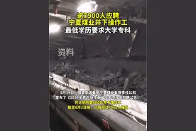 逾7900人应聘宁夏煤业井下操作工，最低学历要求大学专科  来源：极目新闻视频封面
