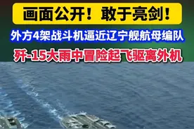 画面公开!敢于亮剑!外方4架战斗机逼近辽宁舰航母编队歼-15大雨中冒险起飞驱离外机@抖音短视频