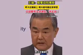 王毅：如果没有规矩，昨天在餐桌上，明天就可能在菜单里， 大国要带头讲诚信、讲法治！视频封面
