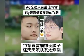 AG全员入选最佳阵容，Fly最佳对抗路，钟意直言猫神没脑子太炸裂