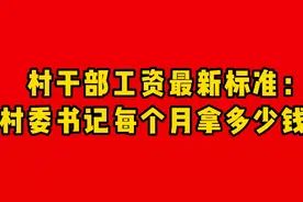 村干部工资最新标准：村委书记每个月拿多少钱？
