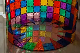 挑战磁力片的100种拼搭|NO.7彩虹城堡🏰#磁力片 #玩具 #积木搭建