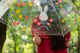 🌸画个透明雨伞☂️ #透明雨伞涂鸦 #透明雨伞绘画diy #这也能开播 #一起做家务 #画画视频封面