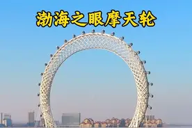 这是世界最高的无轴摩天轮，高度达到了142米，由4600吨钢材建成，他就是山东潍坊的渤海之眼，他的设计灵感来源于龙的脊背，高空俯瞰，非常的震撼，如果带着爱的人转上一圈，一定非常的浪漫。#旅行日记 #跟我走遍中国视频封面