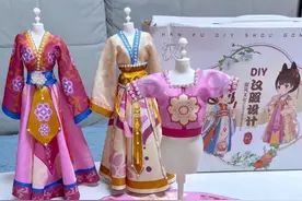 小朋友不用针一线就能制作的汉服换装，在家就能化身小小服装设计师，还锻炼动手能力#手工diy #女孩玩具 #汉服手工制作 #少儿服装设计 #亲子手工